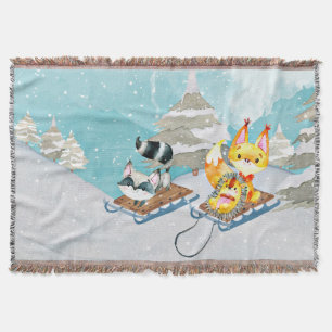 Couverture Winter Woodland Friends -Fox Hedgehog Illustration