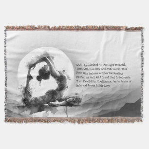 Couverture Yoga Reiki à une jambe King Pigeon Pose Aquarelle