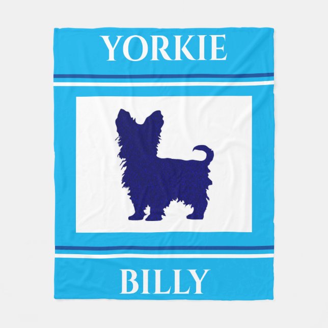 couverture Yorkie. Nom personnalisé. (Devant)