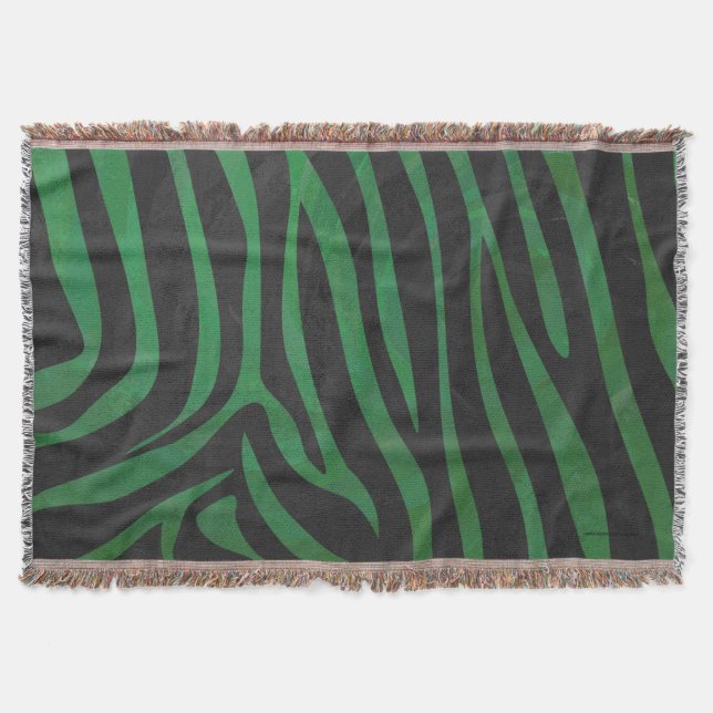 Couverture Zebra Black et Green Print (Devant)