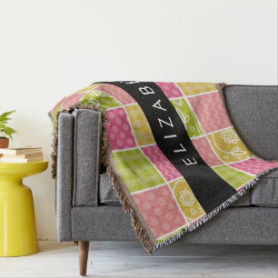 Couverture Zigzag, Chevron, Pois, En vichy, Votre Nom
