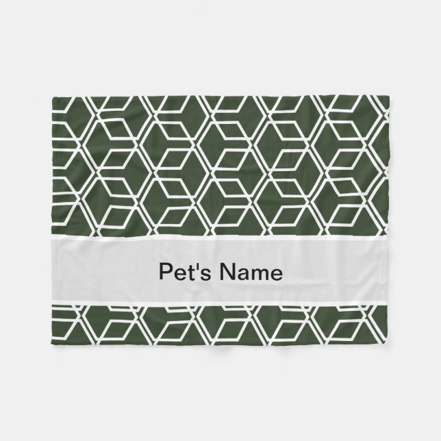 Couvertures de chien personnalisées noires (Devant (Horizontal))