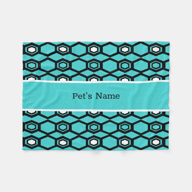 Couvertures de chien personnalisées par Aqua bleu (Devant (Horizontal))
