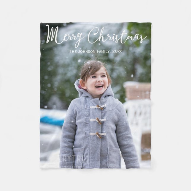 Couvertures en polaire de Noël personnalisées avec (Devant)
