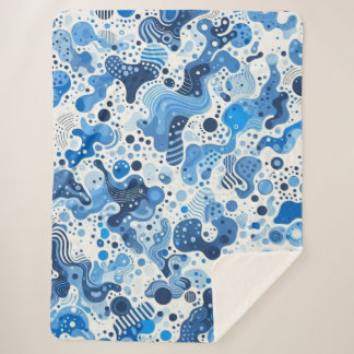 Couvertures folles - Abstrait bleu biologique Form