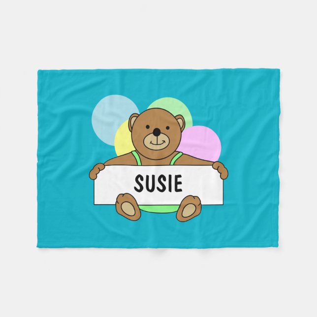 Couvertures personnalisées de bébé (Devant (Horizontal))