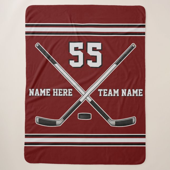 Couvertures personnalisées de hockey sur glace dan (Devant)