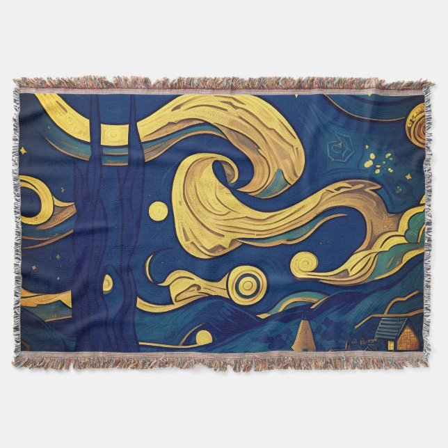 Couvertures Van Gogh, Nuit étoilée générée par l'I (Devant)