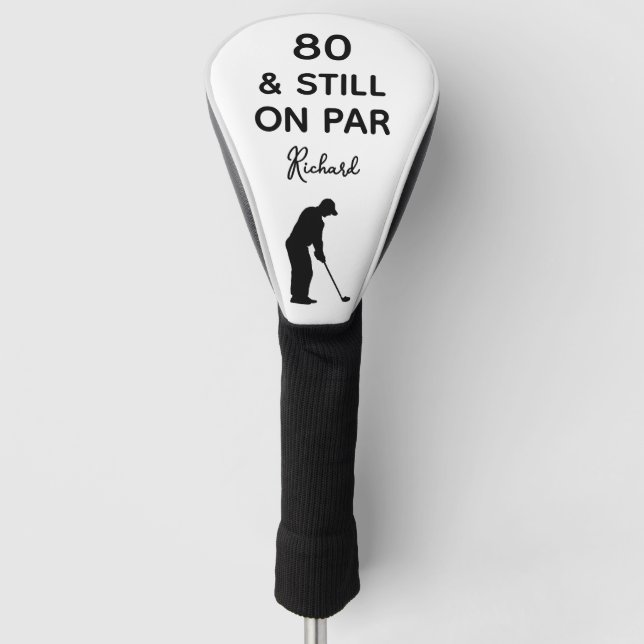 Couvre-club De Golf 80e Anniversaire Hommes Golfer Funny Custom (Devant)