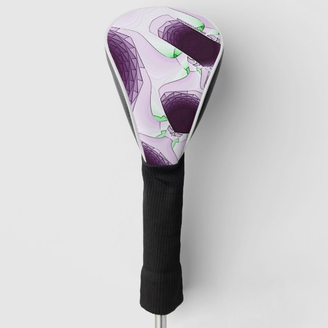 Couvre-club De Golf À l'ombre de la couleur Violet (Devant)