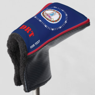 Couvre-club De Golf A personnalisé votre drapeau d'état de la Virgin