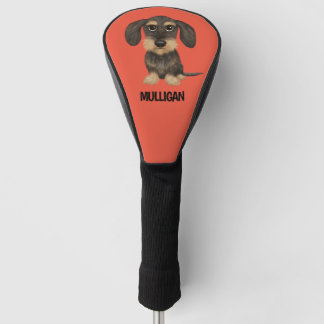 Couvre-club De Golf À poils durs Dachshund | Cute Chien Teckel Nom per