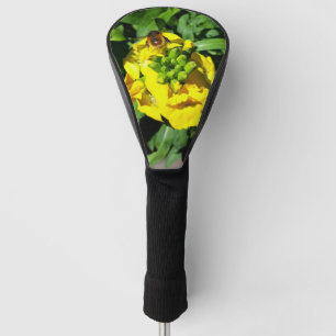 Couvre-club De Golf Abeille sur Fleurs Jaunes