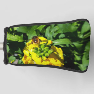 Couvre-club De Golf Abeille sur Fleurs Jaunes