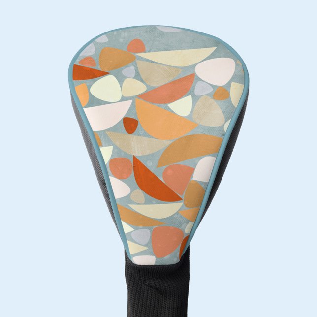 Couvre-club De Golf Abstract Modern Geometric Art (Abstract orange geometric art golf head cover)