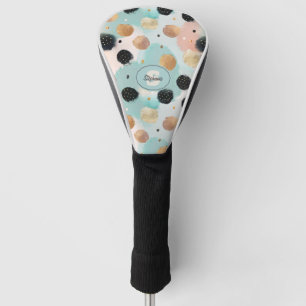 Couvre-club De Golf Abstrait moderne Brushstroke & Polka Dot Motif