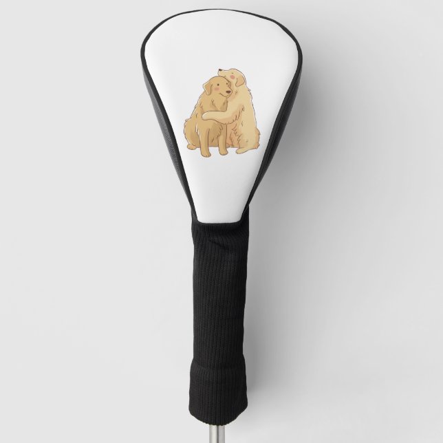 Couvre-club De Golf Accroche de Golden Retriever (Devant)