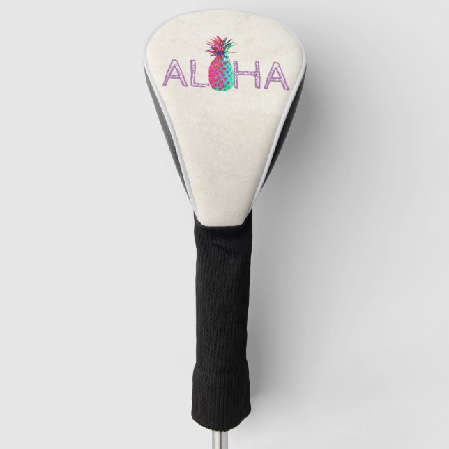 Couvre-club De Golf Adorable Aloha Hawaiian Pineappy (Devant)
