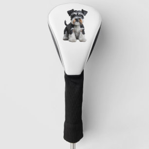 Couvre-club De Golf Adorable HD miniature Schnauzer Portrait de chiot