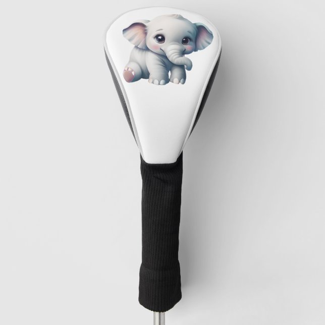 Couvre-club De Golf adorable Kawaii Baby Elephant (Devant)