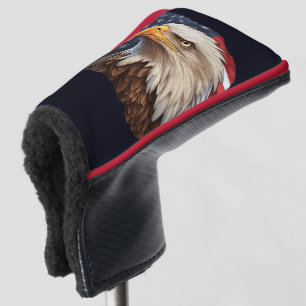 Couvre-club De Golf Aigle à drapeau américain
