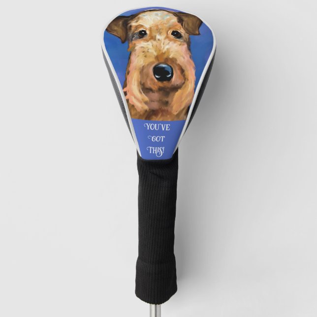 COUVRE-CLUB DE GOLF AIREDALE TERRIER (Devant)