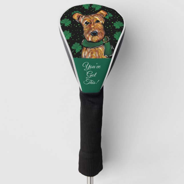 COUVRE-CLUB DE GOLF AIREDALE TERRIER (Devant)