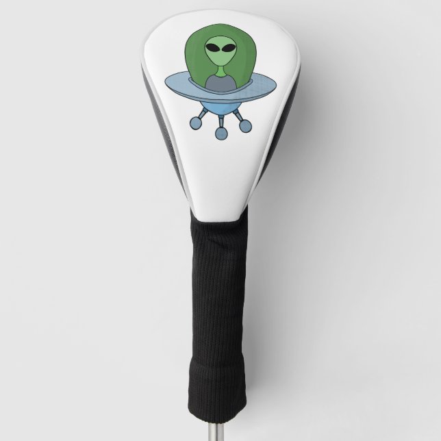Couvre-club De Golf Alien dans son petit vaisseau spatial (Devant)