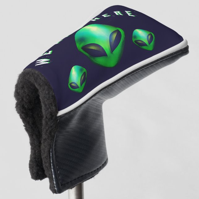 Couvre-club De Golf Alien Heads "We Are Here"  (Devant 3/4)