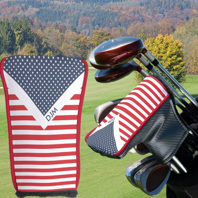 Couvre-club De Golf American Stars and Stripes Red White Blue Putter (Créateur téléchargé)