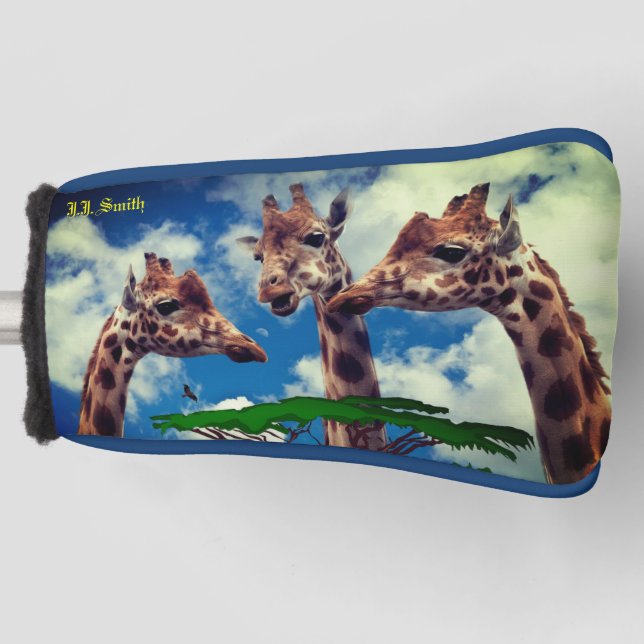 Couvre-club De Golf Amoureux des animaux Giraffe tendance (Devant)