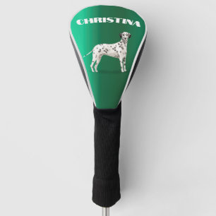 Couvre-club De Golf Amoureux des chiens dalmate vert personnel