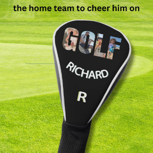 Couvre-club De Golf Amusement Golf Photo Message Nom du monogramme