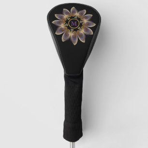 Couvre-club De Golf Ange Abstraite ailes Mandala Monogramme fractal