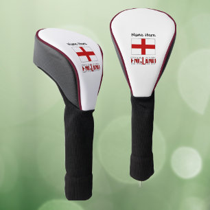 Couvre-club De Golf Angleterre et drapeau anglais avec votre nom