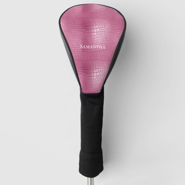 Couvre-club De Golf Animal rose Faux Alligator (Devant)