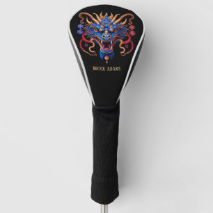 Couvre-club De Golf Année bleue et noire du dragon