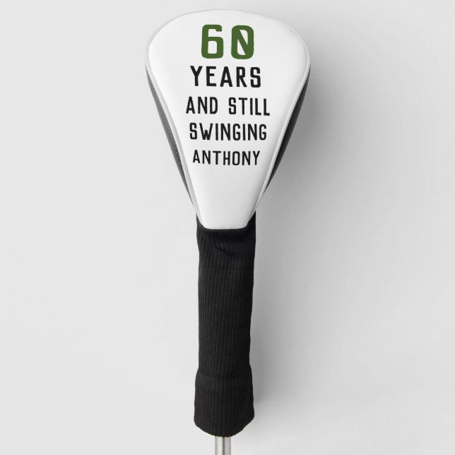 Couvre-club De Golf Anniversaire Golfer Funny 60e heureux papa Par (Devant)