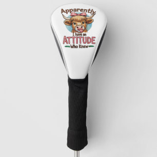 Couvre-club De Golf Apparemment J'ai Une Vache Highland Attitude Arc