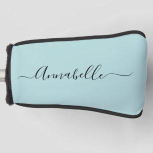 Couvre-club De Golf Aqua Mint Green Nom personnalisé Golf Head Cover