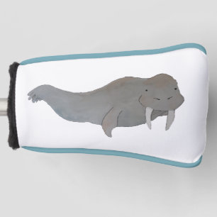 Couvre-club De Golf Aquarelle Océan Animal Walrus