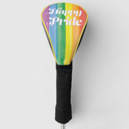Couvre-club De Golf Aquarelles Happy Pride Arc-en-Ciel