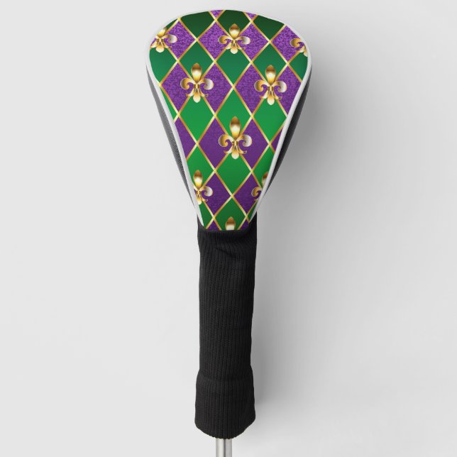 Couvre-club De Golf Arrière - plan de bijoux Mardi Gras (Devant)