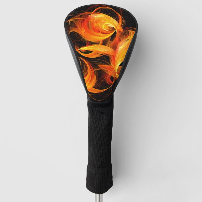 Couvre-club De Golf Art Abstrait Fireball (Devant)