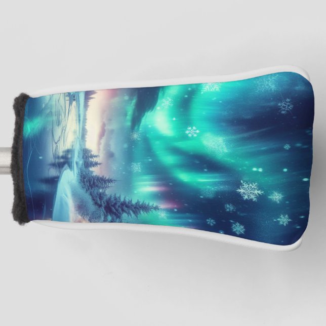 Couvre-club De Golf aurora borealis/Noël/hiver (Devant)