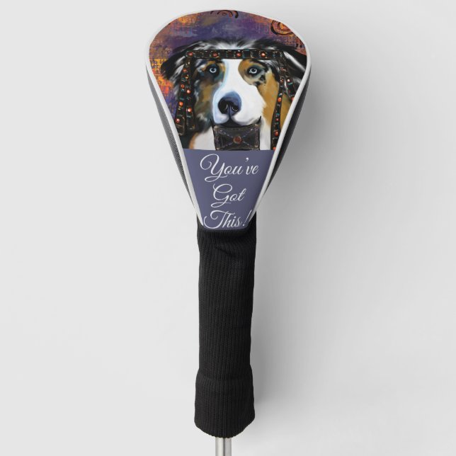 COUVRE-CLUB DE GOLF AUSTRALIAN SHEPHERD (Devant)