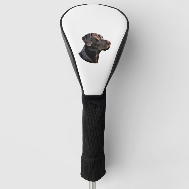 Couvre-club De Golf Autocollants Black Labrador 2 (Devant)