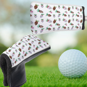 Couvre-club De Golf Autocollants de fraises recouvertes de chocolat à