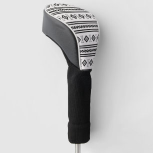 Couvre-club De Golf Aztèque noir et blanc