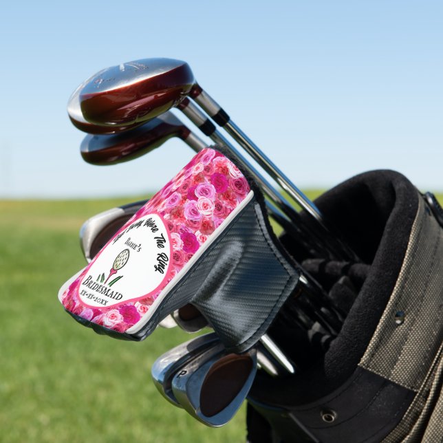 Couvre-club De Golf Bachelorette Party Golf rose Bridesmaid's Gift (In Situ)